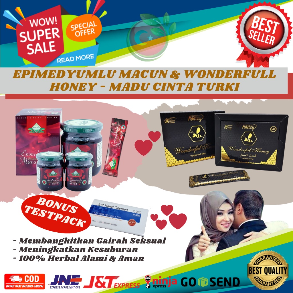 (BONUS TESTPACK) MADU CINTA EXP 2024/2025 EPIMEDYUMLU MACUN &amp; WONDERFULL HONEY 100% PRODUK TURKI ORIGINAL DAN ALAMI / TURKEY PRODUCT