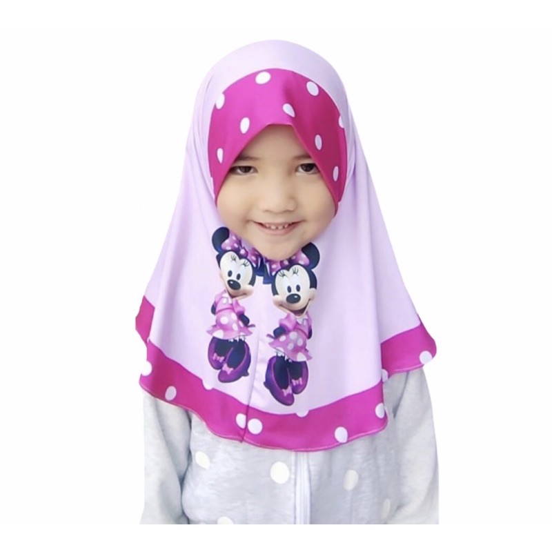 hijab instant motif miniemouse