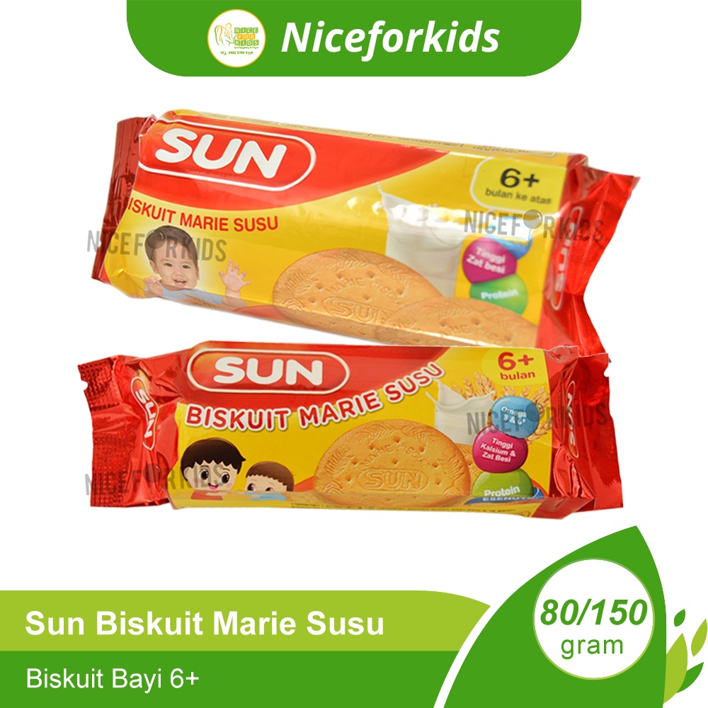 Sun BIskuit Marie Susu Usia 6 Bulan+ / Biskuit Cemilan Bayi