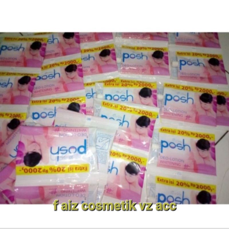 Deodorant Posh Sachet 1 Renteng isi 12 biji/piz(Deodorant women vz men)(utuk saat ini 6+1 &amp; 12+2 hanya sewaktu2 di kasih sama pabriknya)