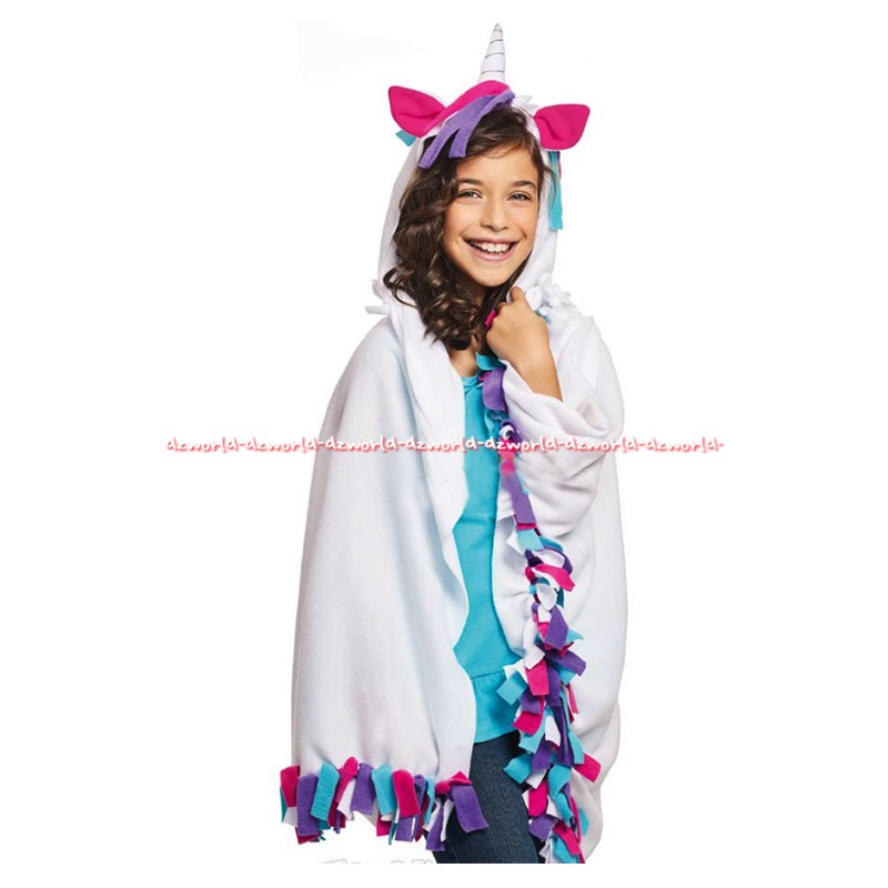 Make It Real Unicorn Hoodie Blanket Mainan Kreasi Anak Membuat Selimut Kuda Poni Uni Corn Makeitreal