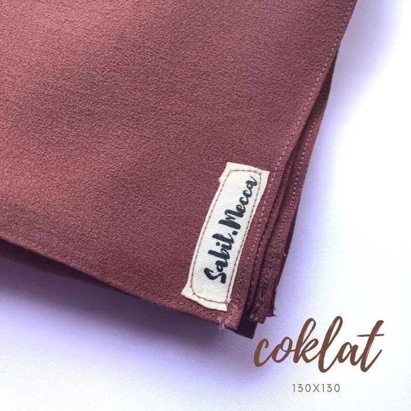 HIJAB SEGI 4 SYARI 130X130 DIAMOND-Coklat