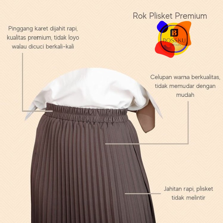 Rok plisket daisy premium jumbo