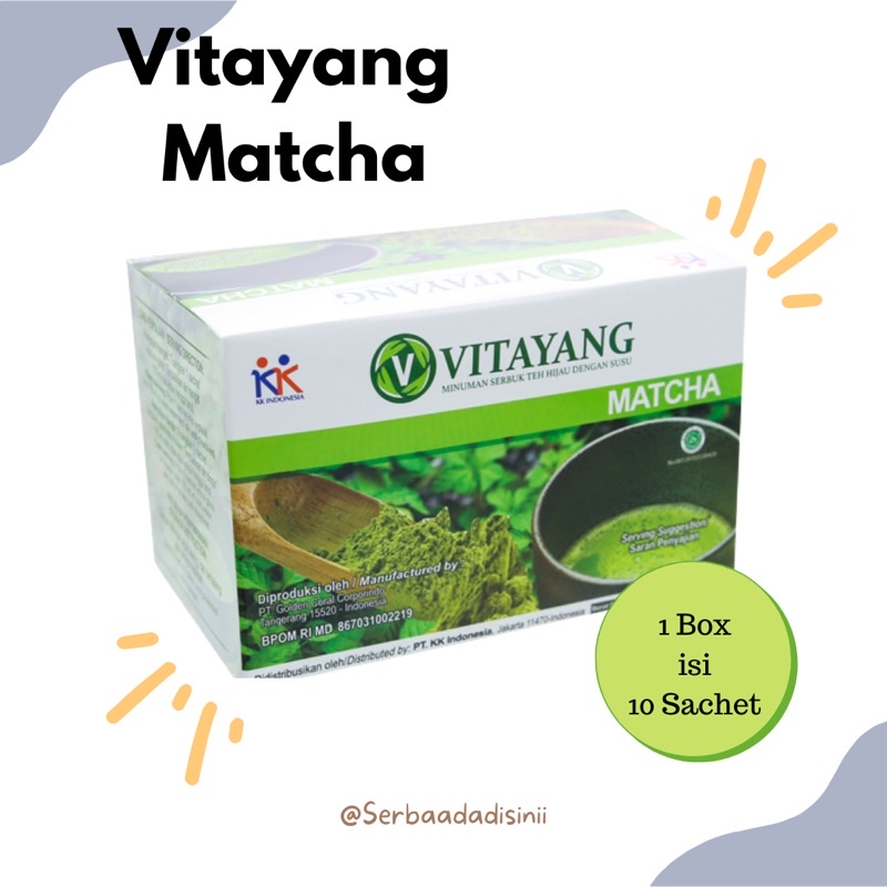 

Vitayang Matcha Original KKI [Minuman Teh Hijau Dengan Klorofilin]