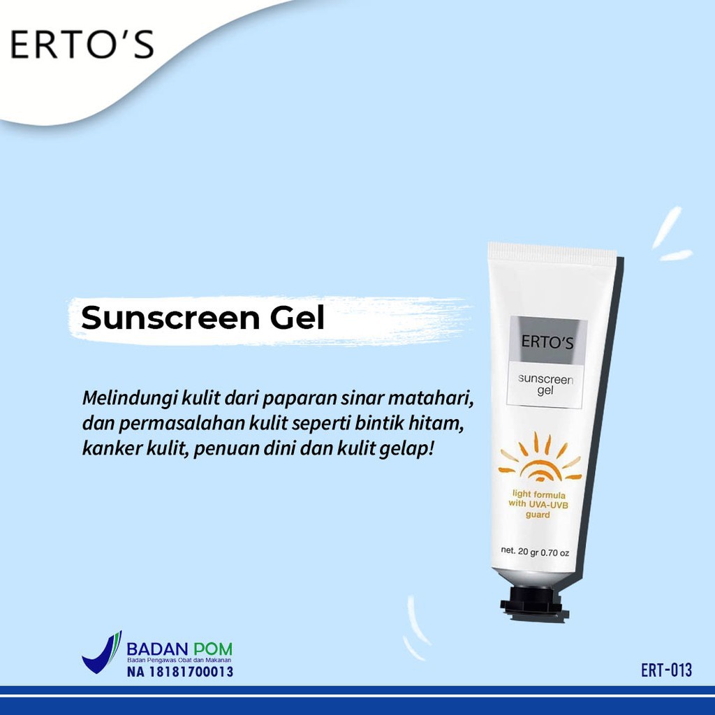 [ORI] Sunscreen Gel Sunblock Melindungi Wajah dari Sinar Matahari UVA UVB Tidak Lengket &amp; Menyatu dengan Bedak - Skincare 100% ORIGINAL