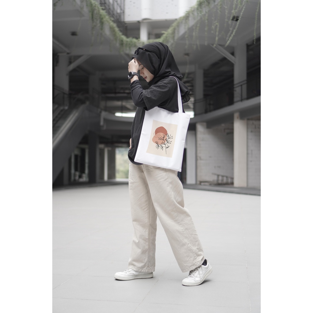 Tote Bag Resleting Tas Wanita Fashion Totebag Laptop Custom 13