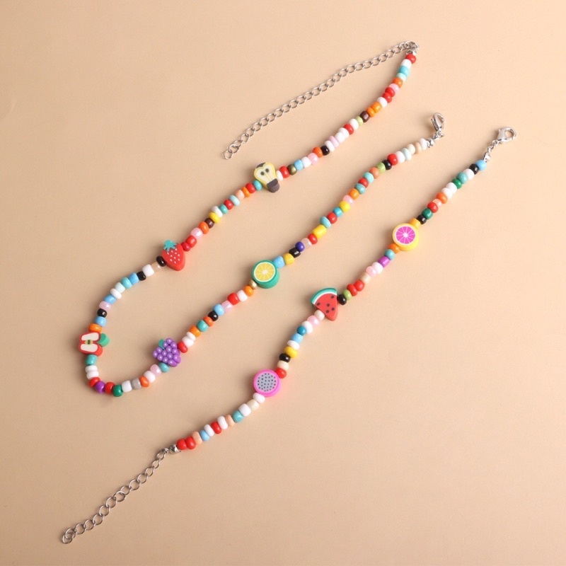 daisha.bead ❤︎ Jewelry Necklaces Choker Bracelet Fruits | Gelang Kalung Beads Buah Polymer Clay