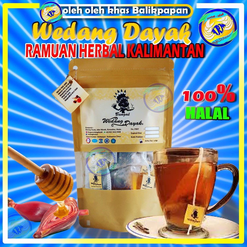 

Minuman teh herbal wedang bawang Dayak plus madu kalimantan