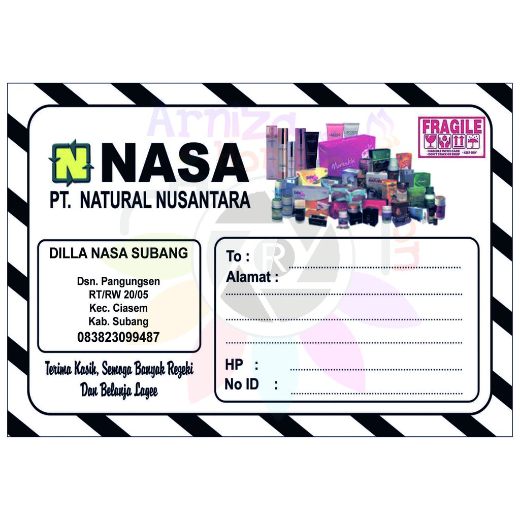 Glossy Cetak Stiker Olshop A6 Label Sticker Pengiriman 10x15 Cm Jne Jnt Wahana Sicepat Ninja Shopee Indonesia