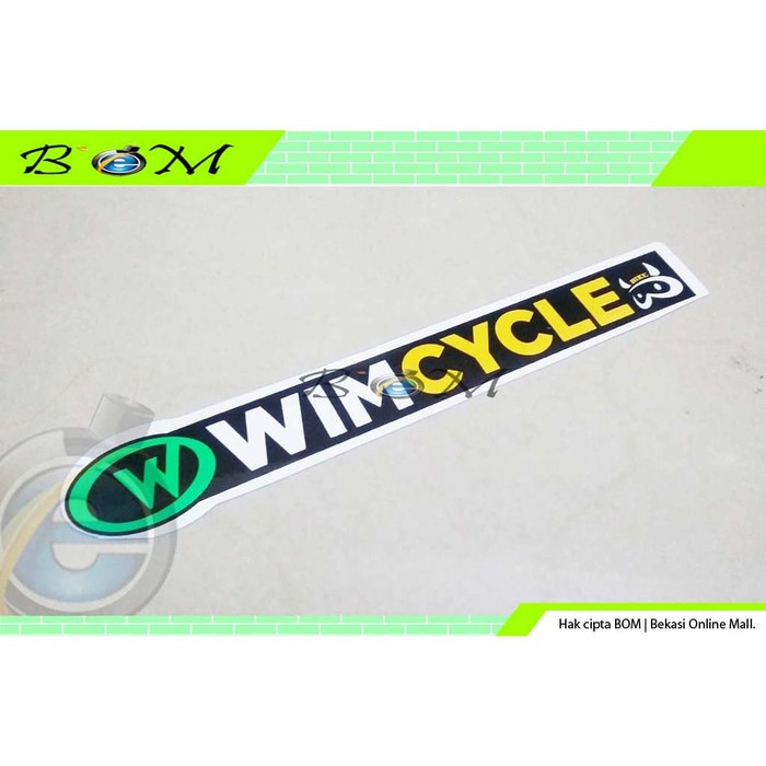 sticker stiker speda sepeda bikecycle logo tulisan wim cycle wimcycle