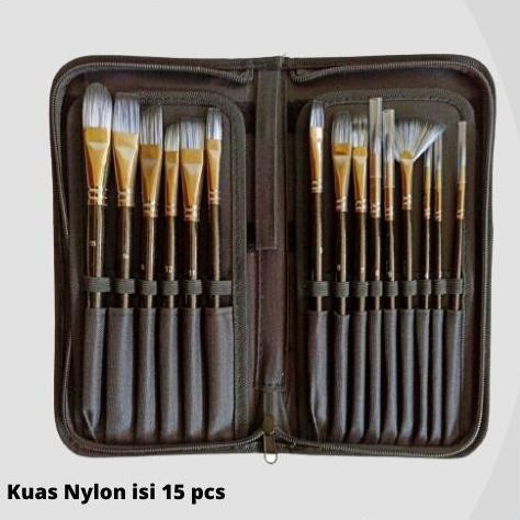 

TERMURAH Seamiart 15 Pcs Kuas Lukis Nylon dengan Kanvas Bag Untuk Seniman. Kode 982