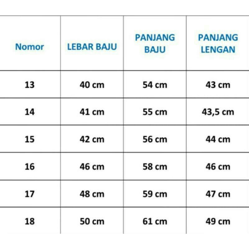 Koko anak remaja usia 7-15thn katun toyobo