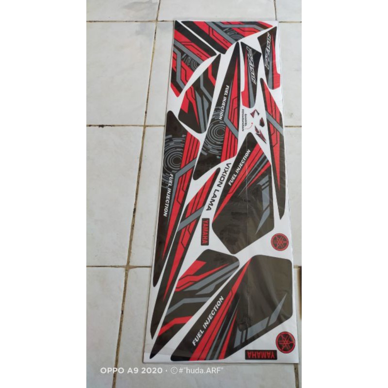 striping sticker lis striping yamaha vixion old lama fz150i merah hitam