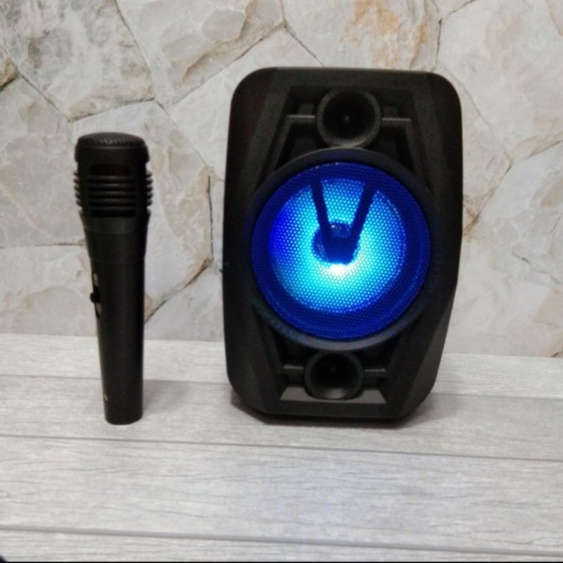 Speaker Karaoke Bluetooth Fleco 4 Inch F-416 // F-417 Free Mic