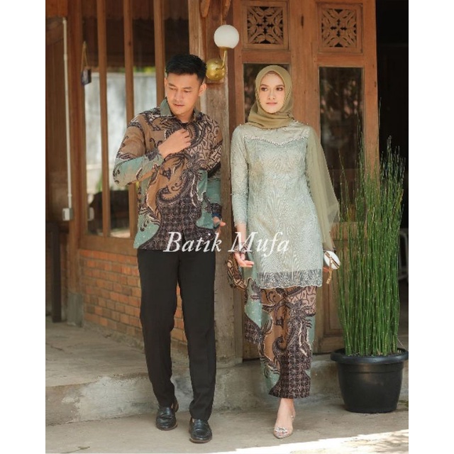 Couple VEKA Sage Green kebaya couple KEBAYA MODERN Kebaya wisuda terbaru kebaya tunangan lamaran