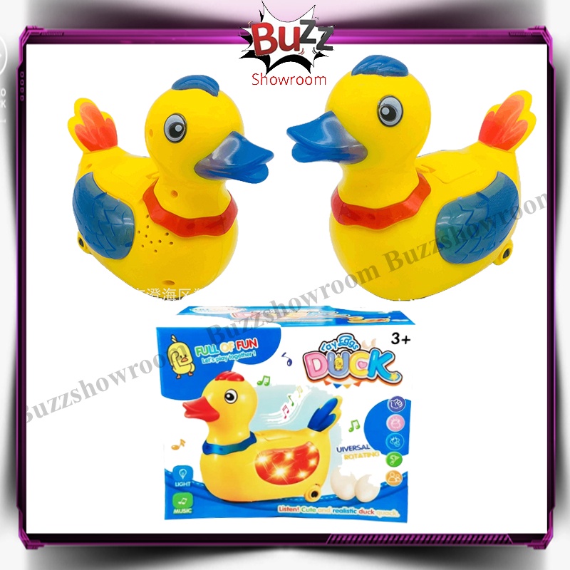 Mainan Bebek Bertelur Jalan Bump And Go Musik Dan Lampu lay eggs duck