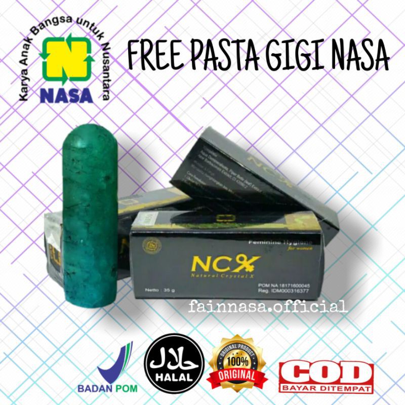 CRYSTAL X ASLI NASA (NCX) ORI 100% HALAL FREE BONUS PASTA GIGI/BOTOL SPRAY