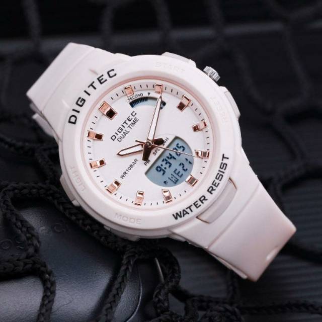 Jam tangan wanita digitec dg 3082 oeach original dualtime