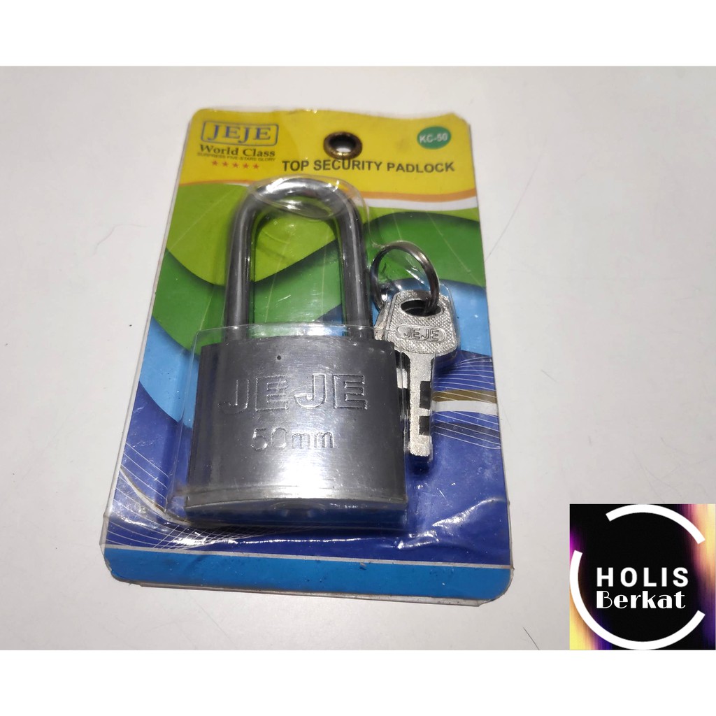 Gembok JEJE / Padlock Stainless Steel 50mm Leher Panjang Murah BANDUNG