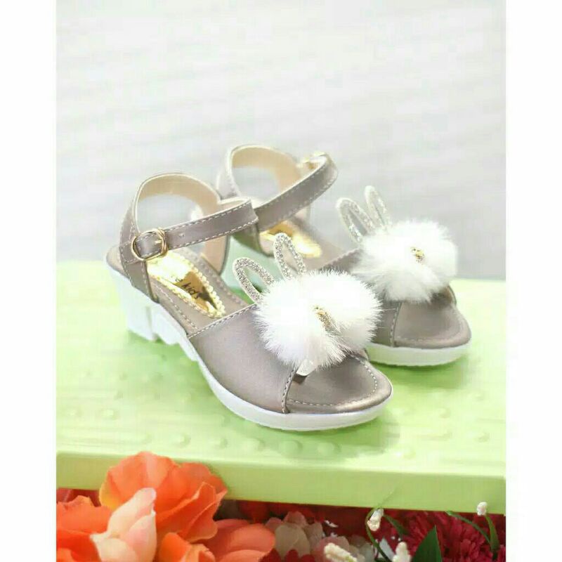 Sendal Tali wedges anak Pita Kelinci 26-35