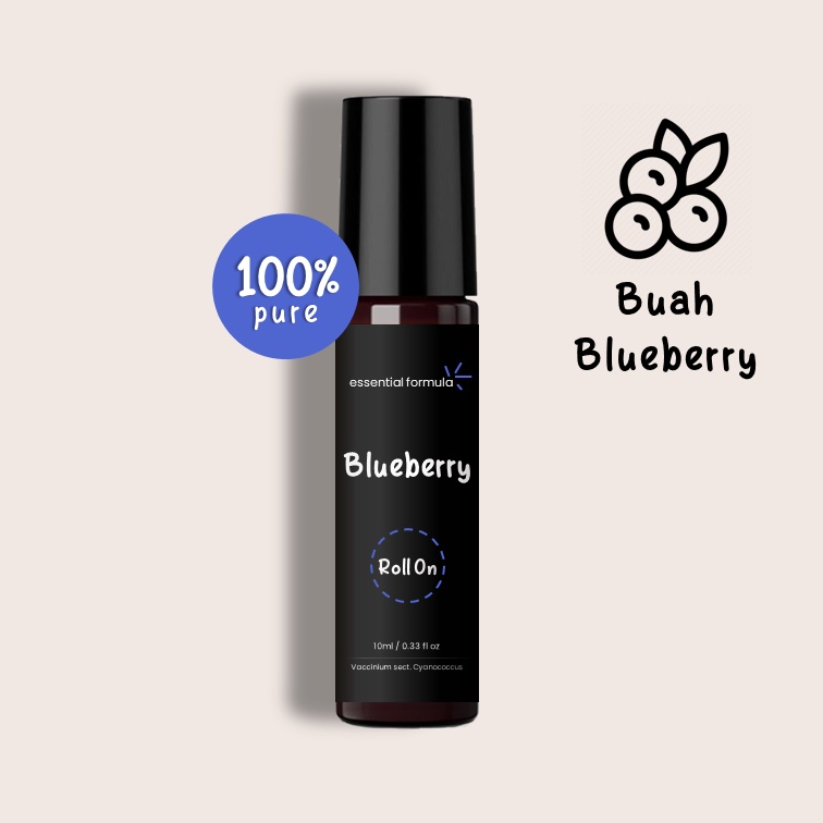 10ml Organic Blueberry Essential Oil Roll On Buah Blueberry Murni 100%