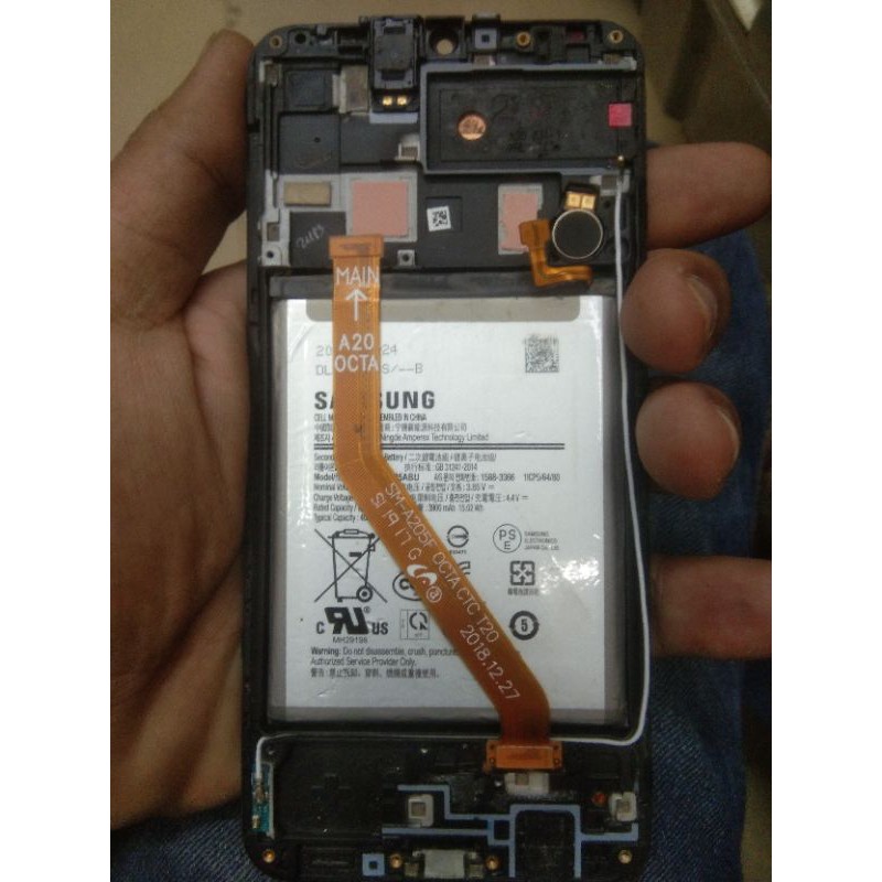 lcd original cabutan samsung A20