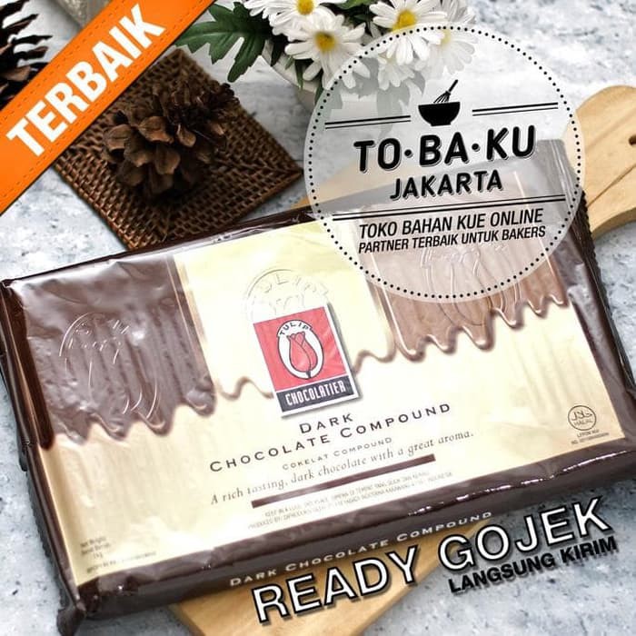 Jual Cokelat Tulip Dark Chocolate Compound Coklat Batang Murah Enak 1 ...