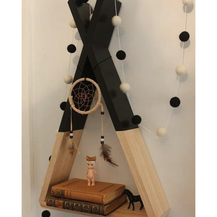 PAPAN Rak  Dinding Kamar untuk Hiasan Tepe Tepee segitiga 
