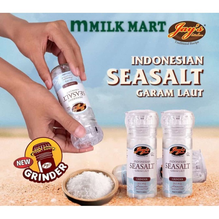 

[PROMO EKSKLUSIF] Jays Seasalt Grinder 100G//Milkmart BERKUALITAS