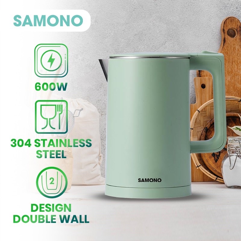 SAMONO TEKO LISTRIK DOUBLE WALL STAINLESS STEEL 1.8L SW-R1