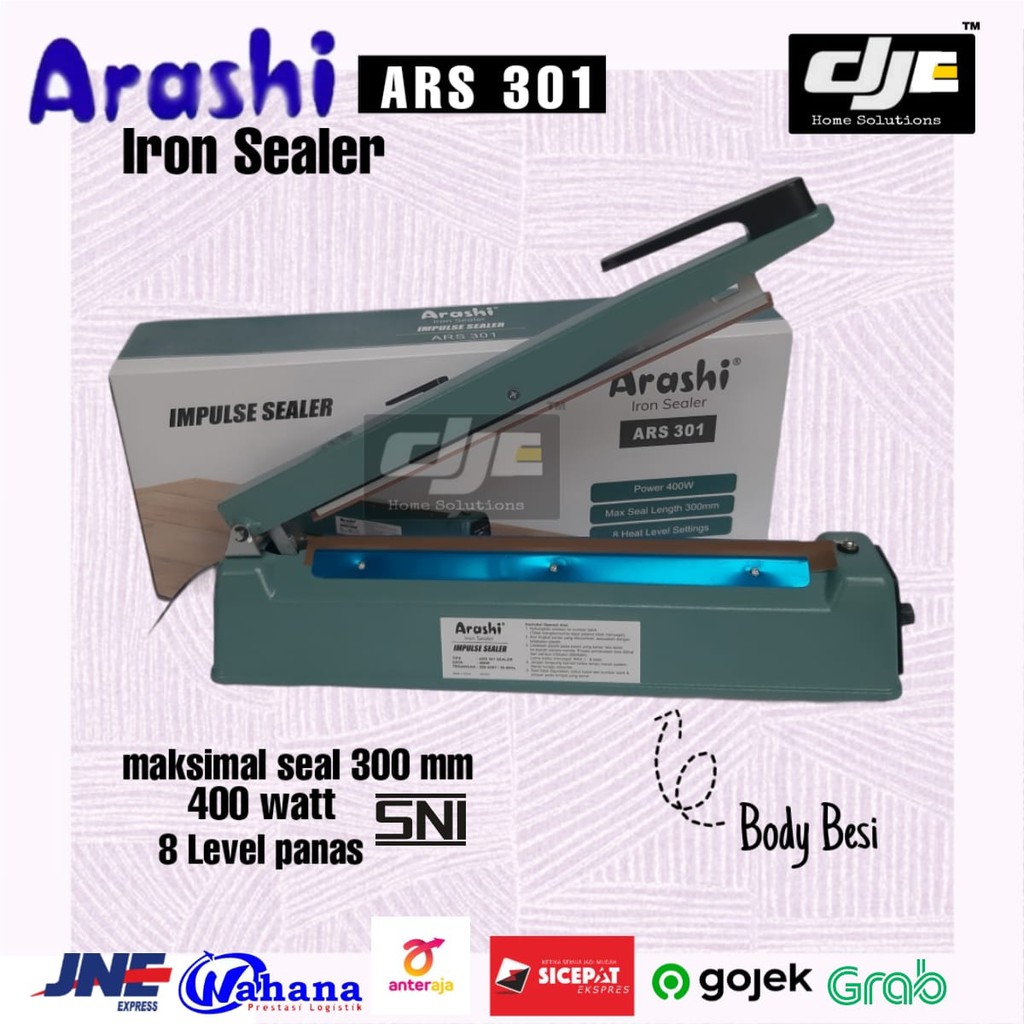 HYPERLITE ex ARASHI ARS 301 Impulse Sealer Body Besi 300mm 400mm / Iron Sealer Kemasan plastik