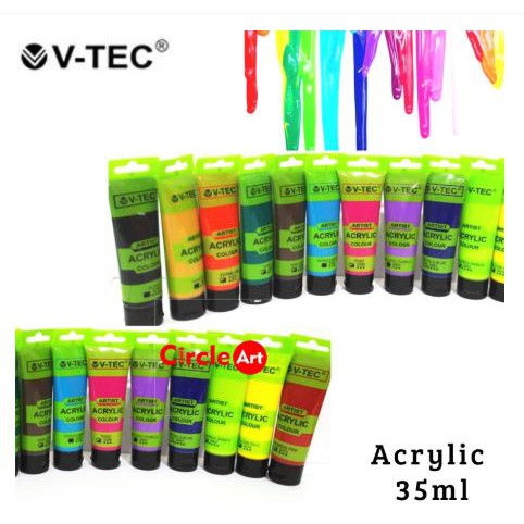 

V-Tec Acrylic Colour 35ml / Cat acrylic / V-Tec Cat Akrilik 35ml PART 2