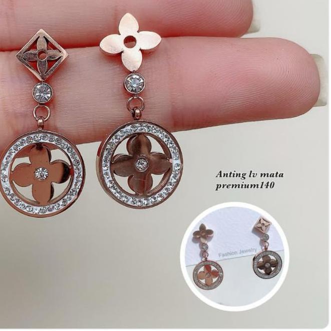 ➳ Anting Lv Mata Tanam Lapis Emas 18k ♥