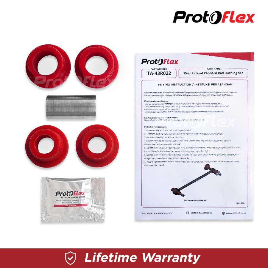 Protoflex Rear Lateral Control Panhard Bushing Set Avanza Xenia