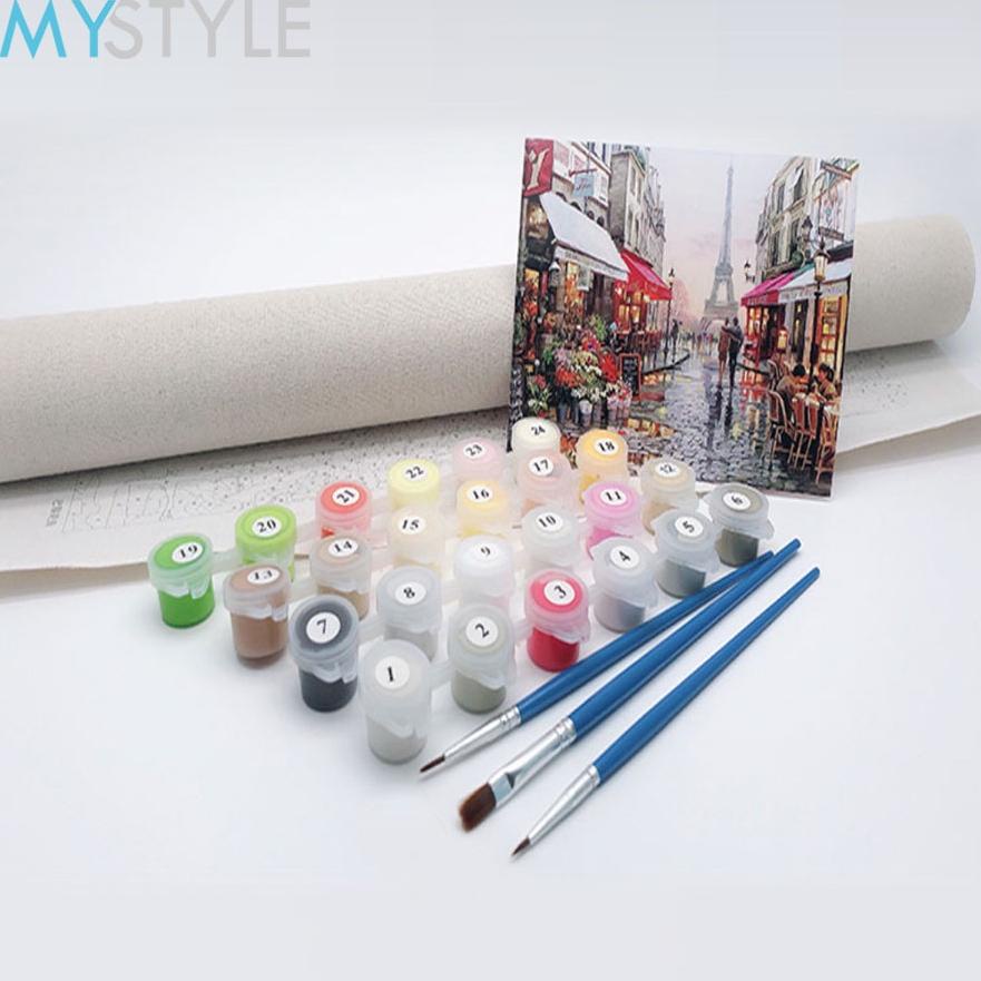 

[KODE BARANG 2] MYSTYLE CANVAS PAINT BY NUMBER KIT 40x50CM PAKET MELUKIS LUKISAN DIGITAL OIL PAINTIN