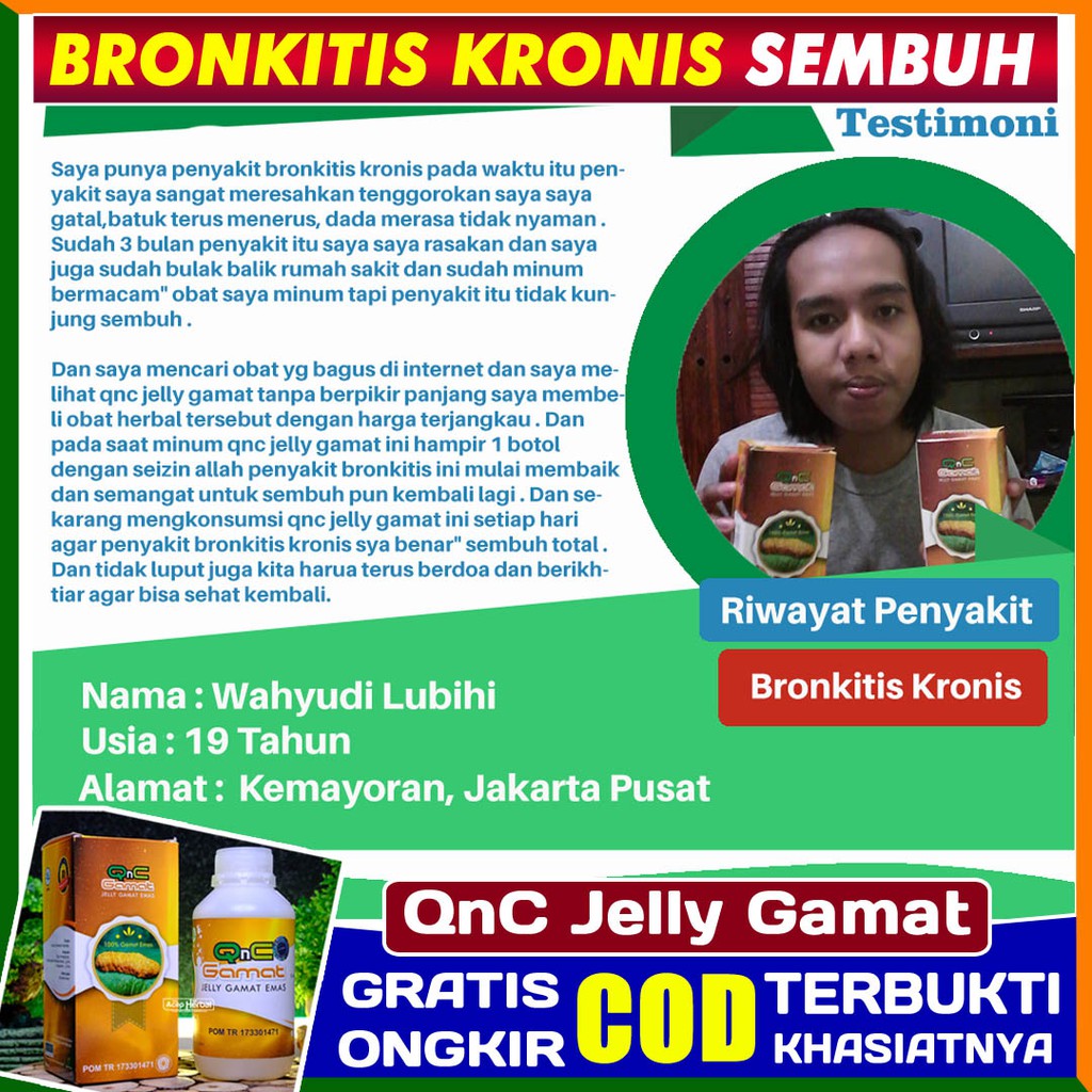 Obat Khusus Bronkitis Akut Kronis Bronkitis Alergi Asmatis Batuk Berdarah Qnc Jelly Gamat Indonesia