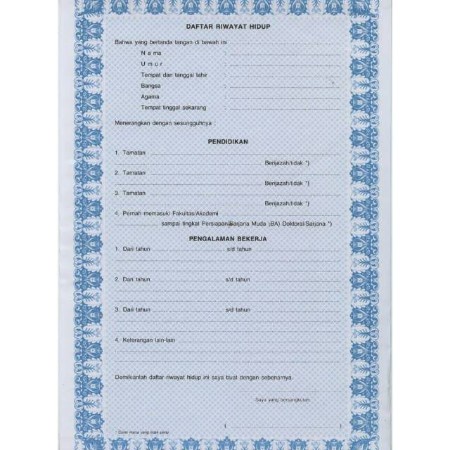 

Kertas daftar riwayat hidup
