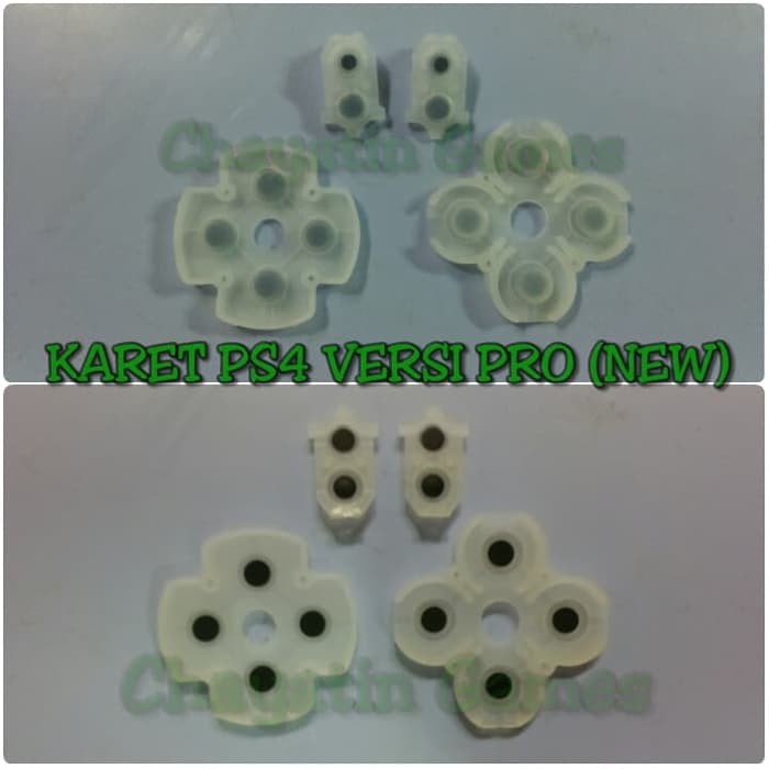 KARET PS4 SET TRANSPARAN ORI MODEL PRO / VERSI PRO / SLIM