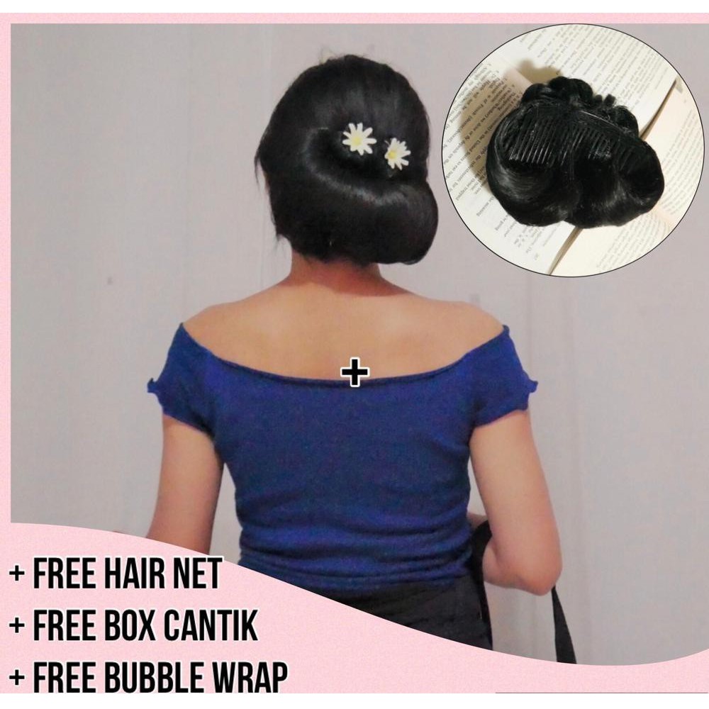 SANGGUL MODERN BUNGA MELATI PUTIH/ CEPOL RAMBUT SIRKAM ala KOREA by nadiSSE