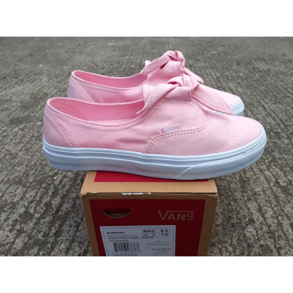 vans authentic knotted pink