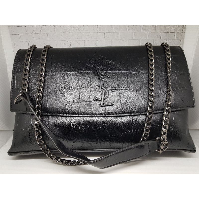 Fashion Bag YSL croco rantai black series