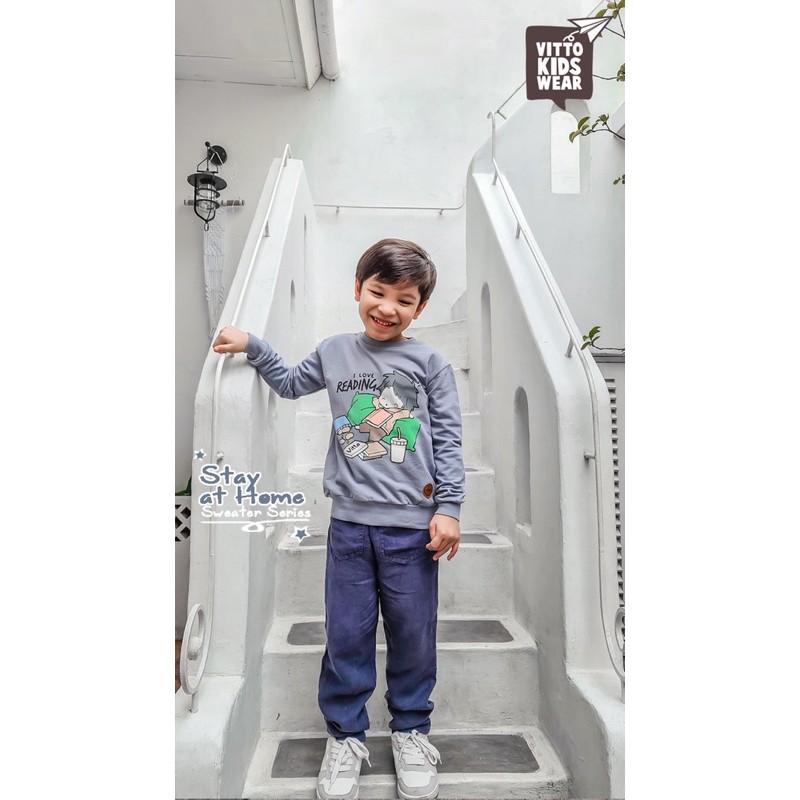 Jaket Anak Sweater Stay at Home Vitto