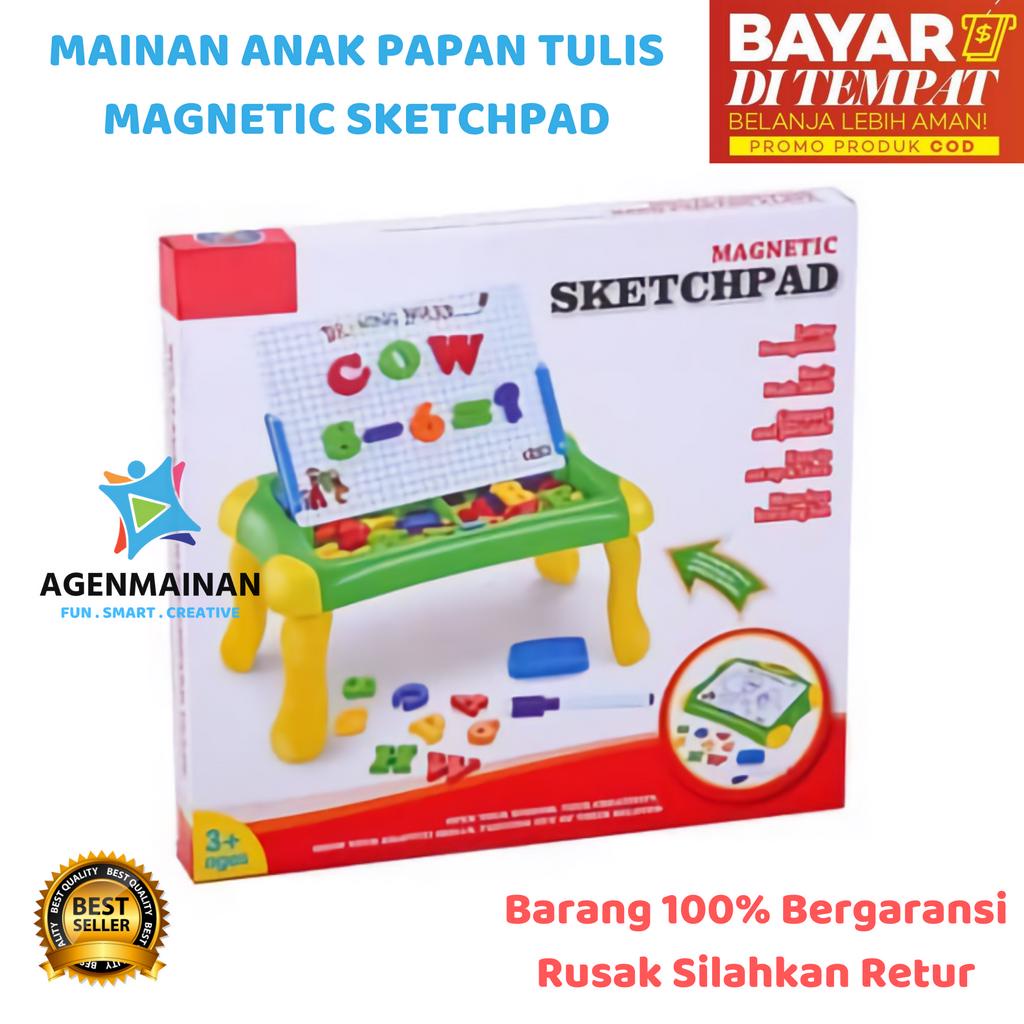 

Mainan Edukasi Anak Papan Tulis Magnet Magnetic Sketchpad Board Menggambar 2 in 1
