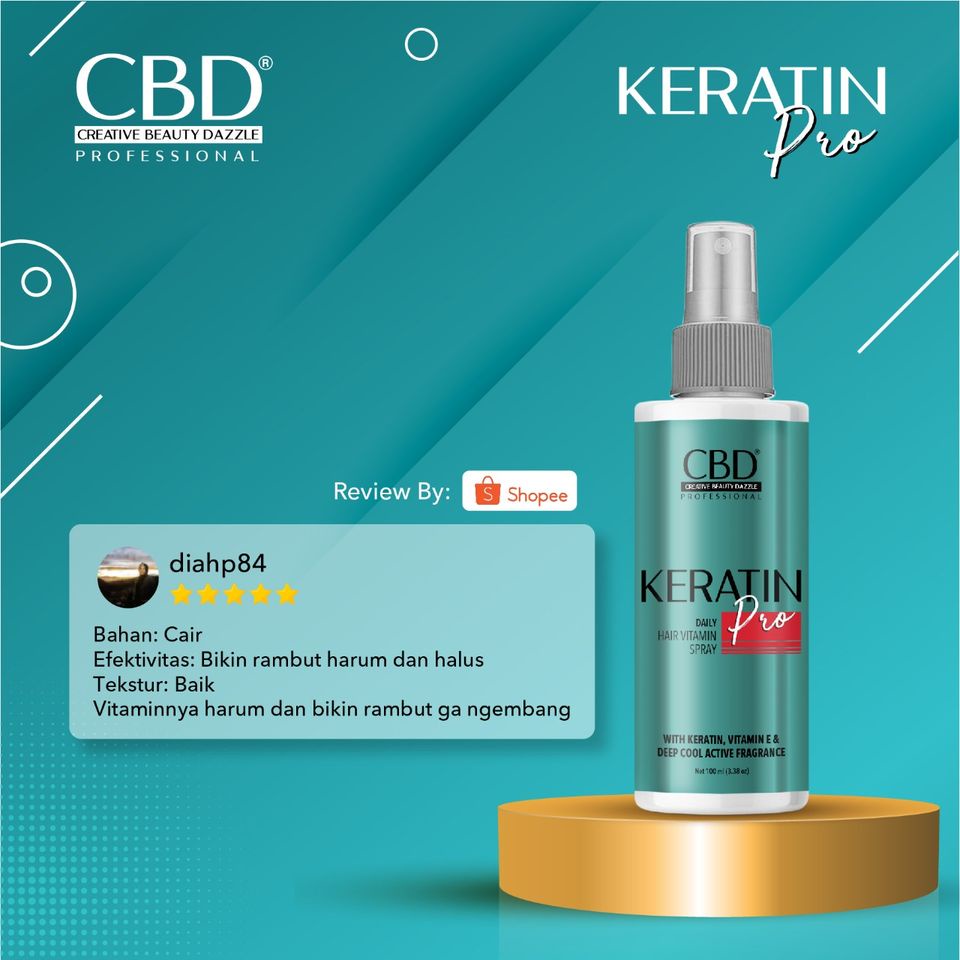 CBD Daily Hair Vitamin Spray / Vitamin Rambut Keratin 100ml