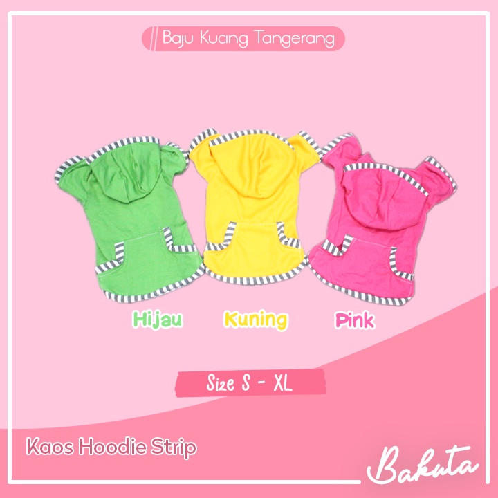 Kaos Hoodie saku belakang lucu untuk kucing dan anjing lucu murah size S M L XL (bisa pilih size)