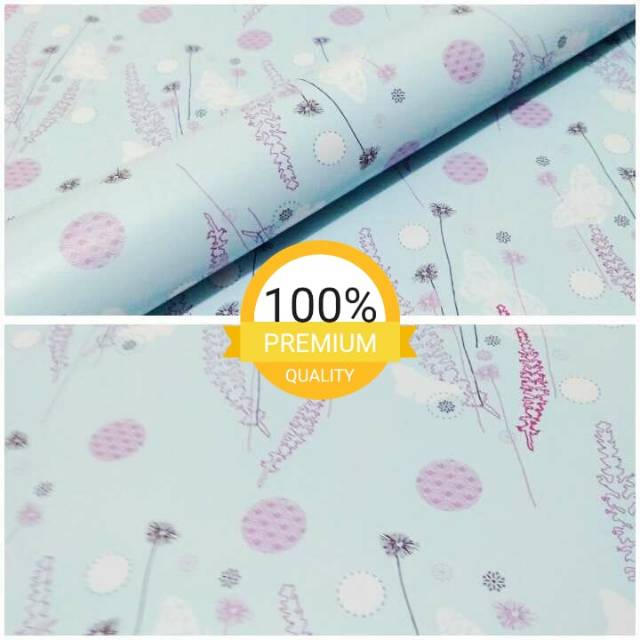 Wallpaper Sticker Dinding Murah Kamar Ruang Tamu Motif Bunga Ungu Background Biru Muda Cantik Shopee Indonesia