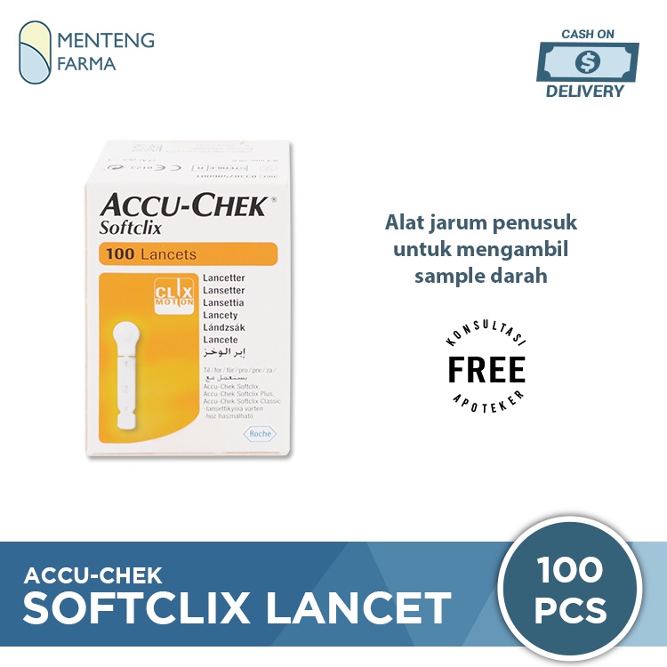 Accu-Chek Softclix 100 Lancets - Jarum Lancet Sekali Pakai