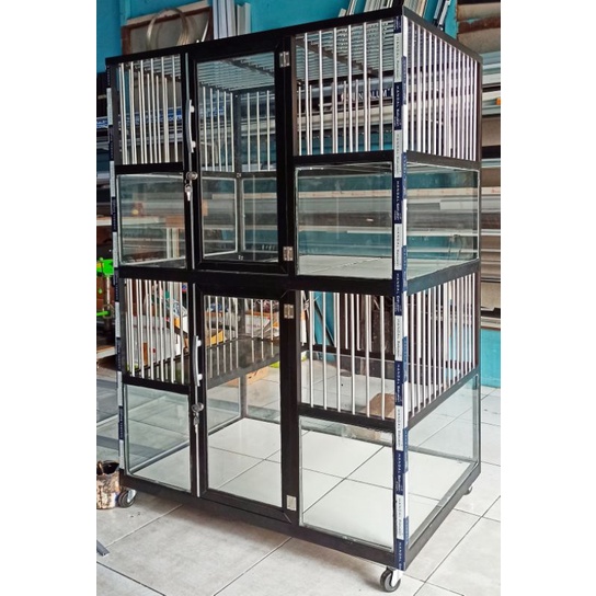 KANDANG HEWAN PELIHARAAN KUCING KITTEN ANJING MUSANG IGUANA KELINCI ALUMINIUM KACA KERAMIK