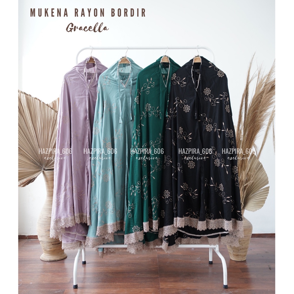 Mukena Dewasa Rayon Gracella Bordir Jumbo