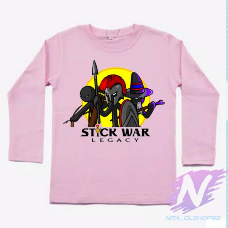 kaos Stikman kaos anak stickwar legacy kaos lengan panjang sickman